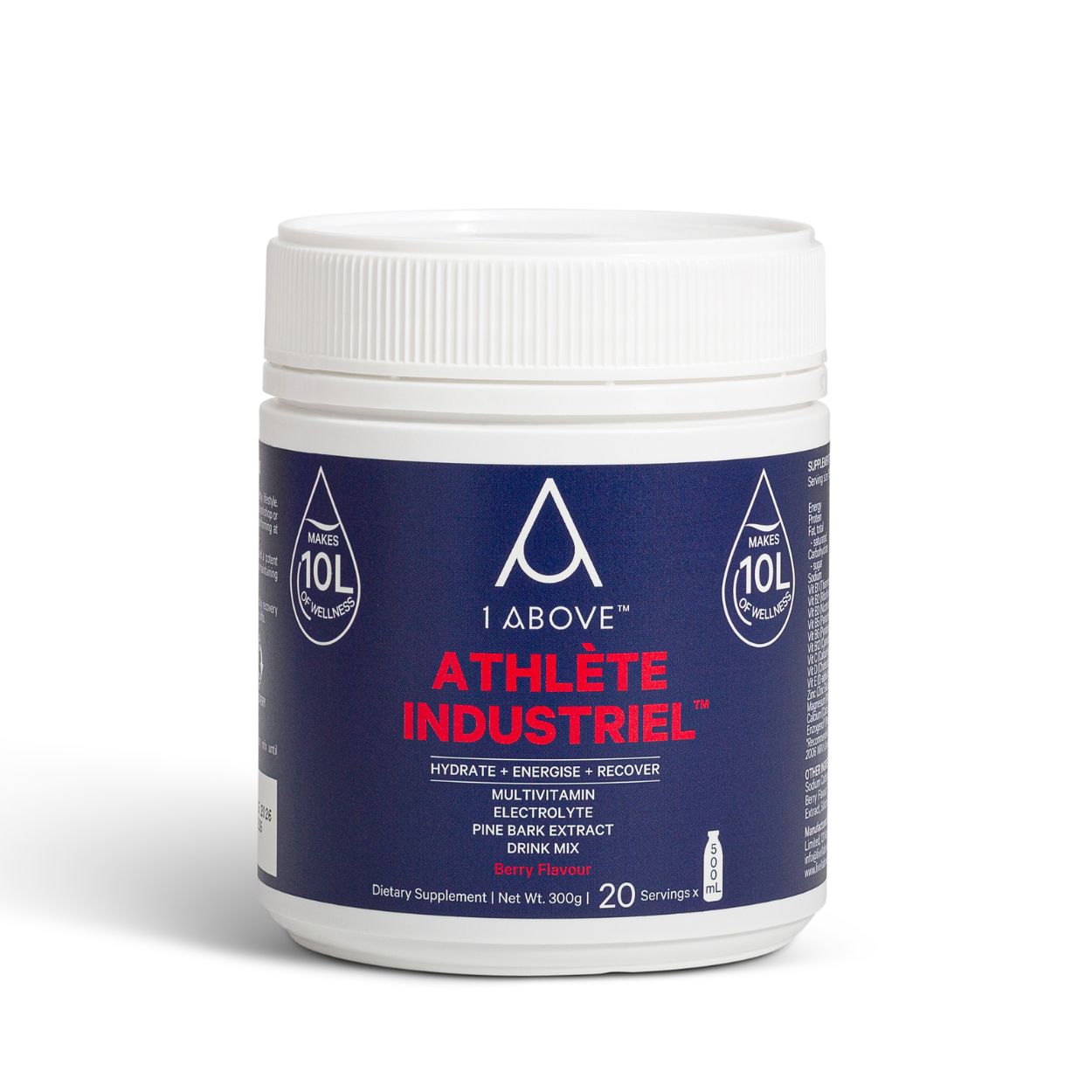 1Above Athlète Industriel Drink Mix - Berry Flavour (20 Servings)
